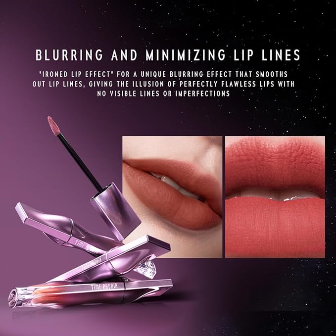 NEBULA VELVET LIP CREAM-Long Lasting Lip Stain, Waterproof and Transferproof Lip Tint, Matte Finish, Smooth Out Lip Lines, Lightweight & High Coverage, Stocking Stuffers (007 MOONKISS)