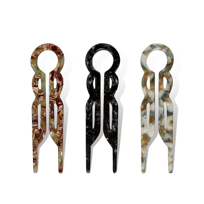 3PCS Prestige Hair Pin for Women, U-shaped Flat Clips, New French Hair Accessories HairPin, Strong Durable, Strong Hold Hair Fork for Women Buns, All Hair Styling Accessories Suitable (Large 4.5in)