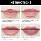 evpct 1Pcs Light Nude Beige Matte Lip Liner and Lipstick Combo Set Kit for Women, Magic Neutral Lipsticks 24 Hours Original Lipstick and Lips Liner Pencil Stain Makeup Long Lasting Waterproof, 23#