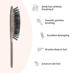 Paddle Hair Brush for Women-Detangling Cushion Brush with Soft Ball-Tip Bristles,Anti-Static Wide Brush for Wet Dry Hair,Smooth Comfortable Scalp Care