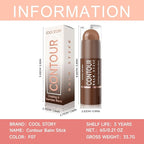 Cool Story 3-in-1 Makeup Set, Highlighter, Blush and Contour Balm Stick, Cream Formula for Face Contouring, Professional Cosmetic Kit (Contour-F07)