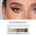 Neutral Nude Brown Eyeshadow Palette – Beige, Cool Taupe, Bronze Gold Shimmer, Cocoa Brown & Deep Espresso Matte, High Pigment Blendable Long-Lasting Eye Shadow for Daily Soft Glam & Mature Eyes