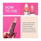 Winky Lux Rainbow Glitter Confetti Balm - Hydrating ph Lip Balm, Natural Pink Tint with pH Color Changing, Moisturize & Soften Lips While Leaving Sheer Pink Tint, with Vanilla Scent