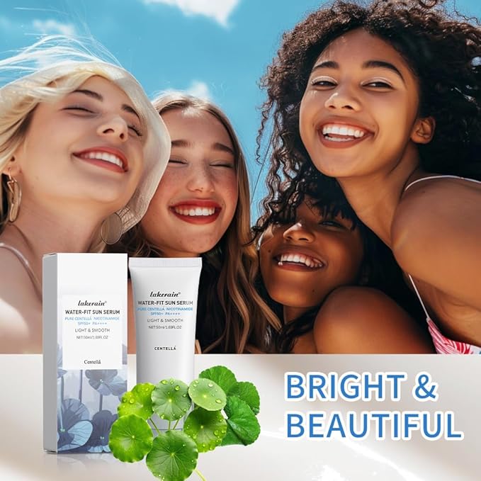Centella Sunscreen SPF 50 PA++++, Hyalu Cica Water-Fit Sun Serum, Lightweight Sunscreen with Centella Asiatica, Hydrating & Non-Greasy Sun Protection for Sensitive Skin, Reef-Safe & Fast-Absorbing