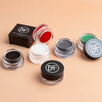 Eyeliner Gel Set,Long Lasting Waterproof High-Intensity Pigments Smudge-Proof Eye liner Makeup With 5.51 IN Long Eyeliner Brush Water-Resistant Creamy Gel 5G-Brown