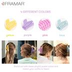 FRAMAR Large Claw Clips For Thick Hair – Large Hair Clip For Thick Hair, Big Hair Clips For Women, Hair Claws Clips For Women, Pastel Hair Clips, Pastel Claw Clip - 4 Pack Non Slip Matte Finish