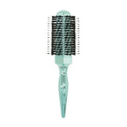 Round Hair Brush with Wild Boar Bristles – Specialized for Blowouts & Styling at Home or Salon, Suitable for All Hair Types.Green