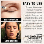 Coffee Matte Single Eyeshadow, Lightweight Blendable Mini Eye Shadow for Older Women, Monochrome Eyeshadow Palette Makeup Pigmented Waterproof, Vegan & Cruelty-Free, 27