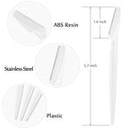 21 Pcs Eyebrow Razors, Face Razors Multipurpose, Exfoliating Dermaplaning Tools, Eyebrow Trimmers Shaver with Safety Cover, Facial Hair Removal for Women Men Body Use (White)
