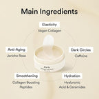 Abib Collagen Eye Patch Jericho Rose Jelly 60 Patches, Korean Under Eye Patches for Puffy Eyes and Dark Circles, Anti-Wrinkle, Collagen, Caffeine, Niacinamide, Ceramide, Antioxidant, Skin Care