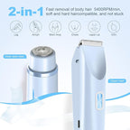 2025 New Bikini Trimmer for Women,Dermave Bikini Shaver,2-in-1 Electric Razors for Women(Blue)