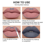 evpct 2Pcs Grey Gray Matte Liquid Lipstick Lip Gloss Stain and Retractable Lip Liner Makeup Set for Women Long Lasting Waterproof 24 Hours Permanent Lipstick labial mate larga duracion 24 44#