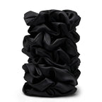 Satin Scrunchies for Women – 8PCS Black Silk Hair Ties – No Crease, Frizz-Free, Gentle Elastic Hair Bands for Thick & Thin Hair, Soft & Stylish Hair Accessories Gifts