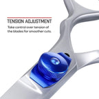 Suvorna 3-Hole Hair Scissors Professional - Right-Hand Barber Scissors for hair cutting - Hair Cutting Scissors to cut Hair - Hair shears for hair cutting - Hair shears for women and men