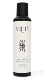 ARETÉ Full Focus Finishing Hair Spray, Strong, Buildable Hold, Shiny Finish, Anti Frizz Hairspray for Women Fine Hair with Edelweiss, Wild Carrot, Star Anise, Peruvian Ginseng, Made in USA, 8oz