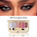 Glitter Eyeshadow Palette, Ultra-Shiny Sparkle Shimmer Eye Shadow with Fine Powder, Natural Pigment, Waterproof Sweat-Proof Long-Lasting Color, Shiny Multi-Color Nude Earth Tone Makeup Palette-4#