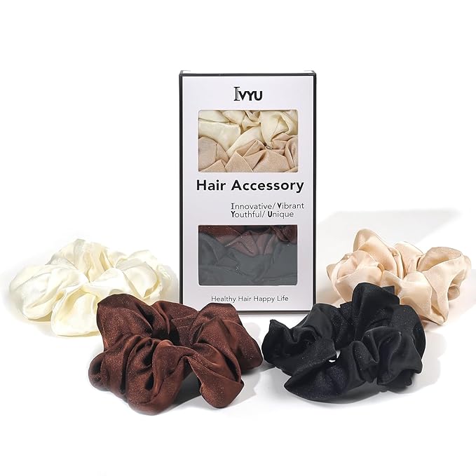 Hair Scrunchies for Women - Hair Ties No Damage Both for Thick Hair or Thin Hair Curl Hair No Crease Scrunchies Ponytail Holder No Hurt Your Hair