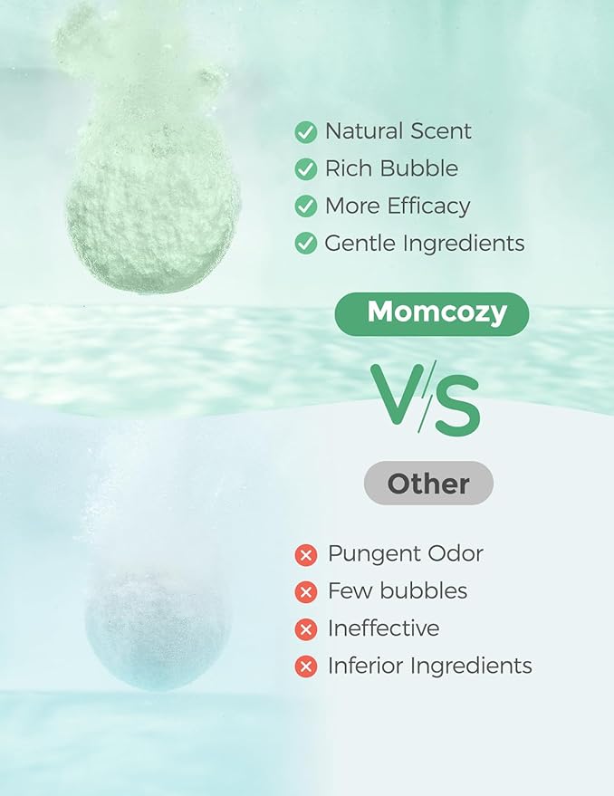 Momcozy 14-Pack Fruit Bath Bombs with Essential Oil, Ideal Christmas Gift for Happy Educational & Fun Bath Time, Bath Bombs Kit with 7 Cute Fruit Shapes, Ideal Gifts for Kids Girls Boys Toddlers