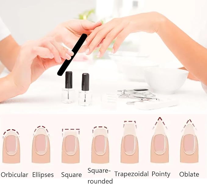 21 Pcs Nail File 100/180 Grit Nail Files,Black Double Sided Emery Boards