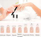 21 Pcs Nail File 100/180 Grit Nail Files,Black Double Sided Emery Boards