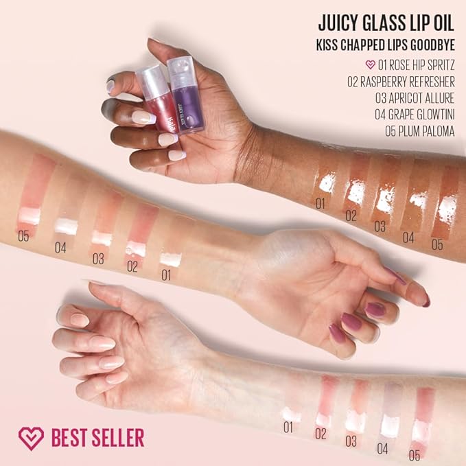 Kaja Lip Plumping - Juicy Glass 06 Apple Cider | Hydrating, Feel Plumped and Lightweight with Vitamin Tree Fruit Oil, Vegan, Cruelty-Free, Clear Tint Stain Shine Gloss Plumper, Long Lasting