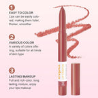 evpct Fairest Nude Brown Lip Liner Crayon Pencils Set for Women, Matte Lip Stick Crayon Long Lasting, Lips Pencil Liner and Lipstick set, Lipliner Pencil 24 Hours Long Wear Lipstick Built-in Sharpener