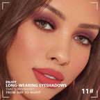 4 Colors Dark Brown Champagne Rose Gold Eye Shadow Powder Palette Makeup, Neutral Matte Shimmer Cream Quads Eyeshadow Palette for Women Highly Pigmented Waterproof, paleta de sombras de ojos 11