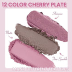 AMY'S DIARY 12Color Light Pink Purple Eyeshadow Palette, Long-Lasting, and Highly Pigmented. Elevate Your Eye Makeup– Unleash Your Unique Style (10#)