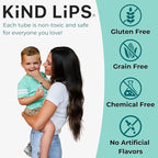 Kind Lips Lip Balm - Nourishing & Moisturizing Lip Care with Shea Butter, Beeswax & Vitamin E | Georgia Peach Flavor | 0.15 Oz (Pack of 5)