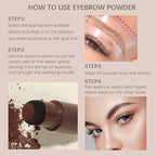 Eyebrow Stamp Stencil Set, Eye brow Charm Stencils Shaping Kit, Long-Lasting Eyebrow Shaper for Women Girl, Cruelty-Free plantillas para la cejas (Light Brown)