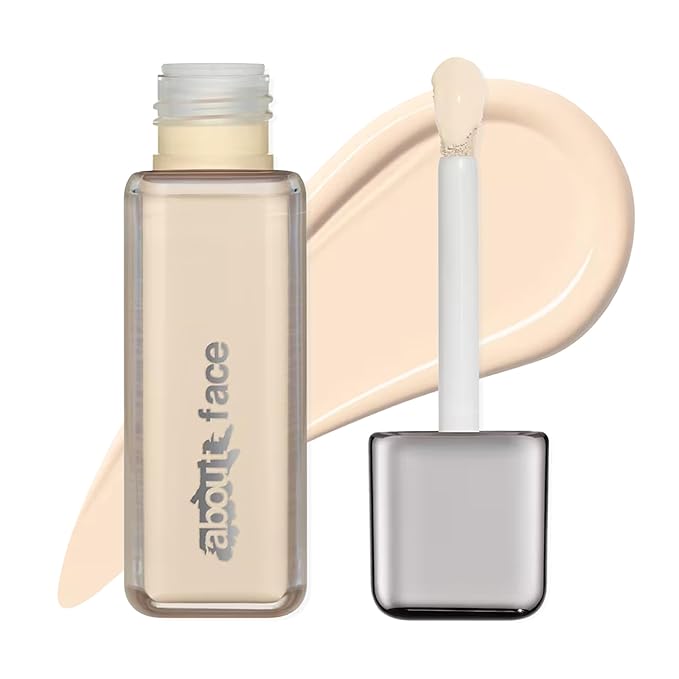 about-face THE PERFORMER Skin-Focused Foundation F1Warm – Medium Coverage, Long-Wear, Breathable & Buildable Base – Clean, Vegan, Hydrating Formula with Blue Agave & Chlorella – 1.08oz