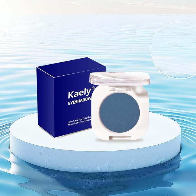 Dark Blue Single Matte Eyeshadow Makeup, Neutral Powde Eye Shadow for Women, Dark Blue Matte Singles Eyeshadow Palette Pigmented Waterproof, sombras para ojos, Girls Christmas Eyeshadows Gifts