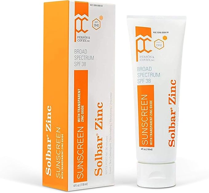 Person Covey Solbar Zinc Broad Spectrum SPF 38