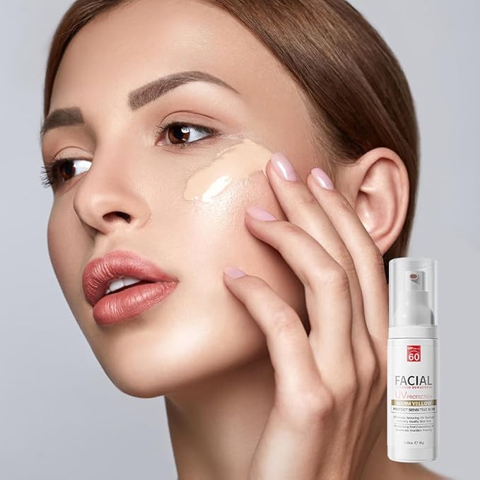 2 Pack Tinted Sunscreen for Face,Universal Facial Colored Sunscreen-Moisturizing,Even Tone,Hydrating,UV Defense,No Sticky and Long Lasting Protection,Travel Size Sun Protection Lotion,1.23 Oz