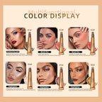 2 in 1 Multifunctional Makeup Pen, Contour Blush Highlighter, Pearl Fine Shine, Matte Natural Brighten Face Makeup (2, 1)