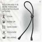 Adjustable Hair Ties for Thick, Curly Hairstyles - Afro Puffs, Ponytails, Locs, Pineapples for Black Women and Girls (Pack of 6)