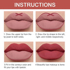 2-in-1 Mauve Red Lip Liner & Lipstick Set Kit for Women, Matte Lips Kit with Lip Liner Lip Stains Long Lasting Waterproof 24 Hour Lipstick and Lip Liners Combo Lipliners Pencil Set 13