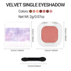 Erinde Dusty Rose Single Eyeshadow Palette, Matte Shimmer Cream Eye Shadow for Women, Blendable Long-Lasting Waterproof Eye Makeup Palette, High Pigment Powder Sombra De Ojos, 06 Blush Pink