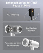 Hair Dryer with Diffuser, CONFU Blow Dryer for Curly Hair for Women Men, 21000PRM Travel Hair Dryer, Portable Lightweight Fast Drying Negative Ion Hairdryer for Home & Travel