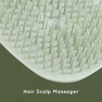 2 PC Scalp Massager Shampoo Brush, Scalp Scrubber & Exfoliator for Dandruff Removal, Wet & Dry and Detangler for Men and Women, Suitable for Short Medium Hair (Green)