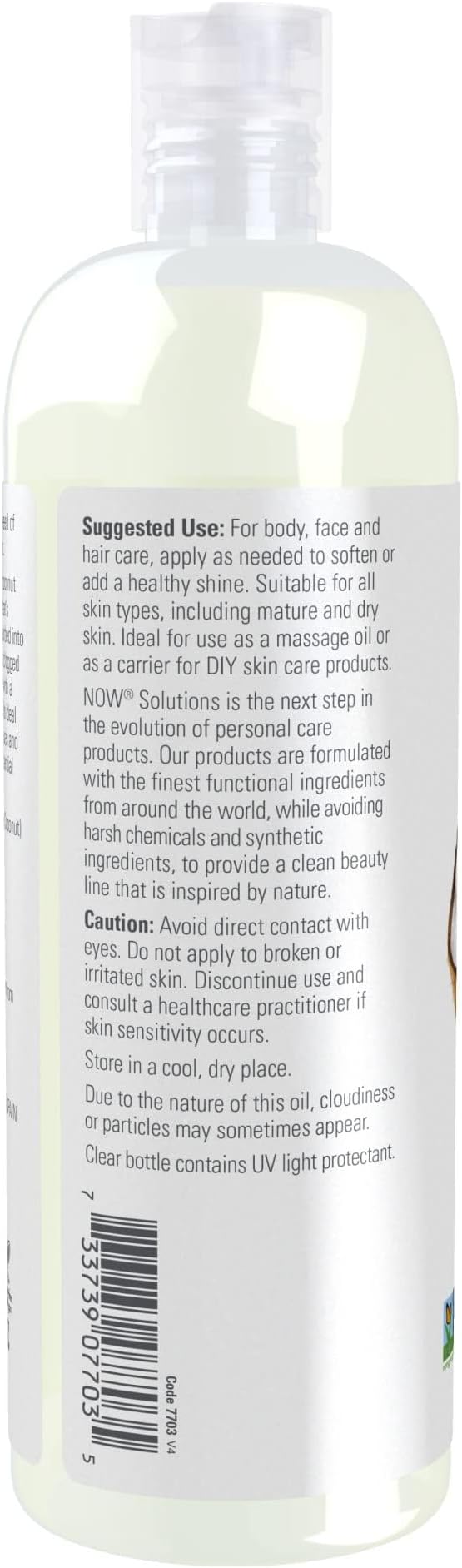 NOW Solutions, Liquid Coconut Oil, Light and Nourishing, Promotes Healthy-Looking Skin and Hair, 16-Ounce (Pack of 2)