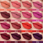 evpct 16Pcs Matte Liquid Lipsticks, Mauve Plum Purple Marron Orange Wine Red Pink Lipsticks Set, Long Lasting Waterproof Lip Gloss Highly Pigmented Lipstick Makeup 24hr Original Smudge Proof labial
