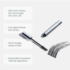 Wonderskin Mascara - Black Mascara for Volume, Length, and Curl - Lengthening, Volumizing & Smudge Proof Lash Makeup