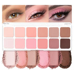 AMY'S DIARY 12 Color Light Pink Brown Eyeshadow Palette, Long-Lasting, and Highly Pigmented eye shadow. Elevate Your Eye Makeup– Unleash Your Unique Style (13#)