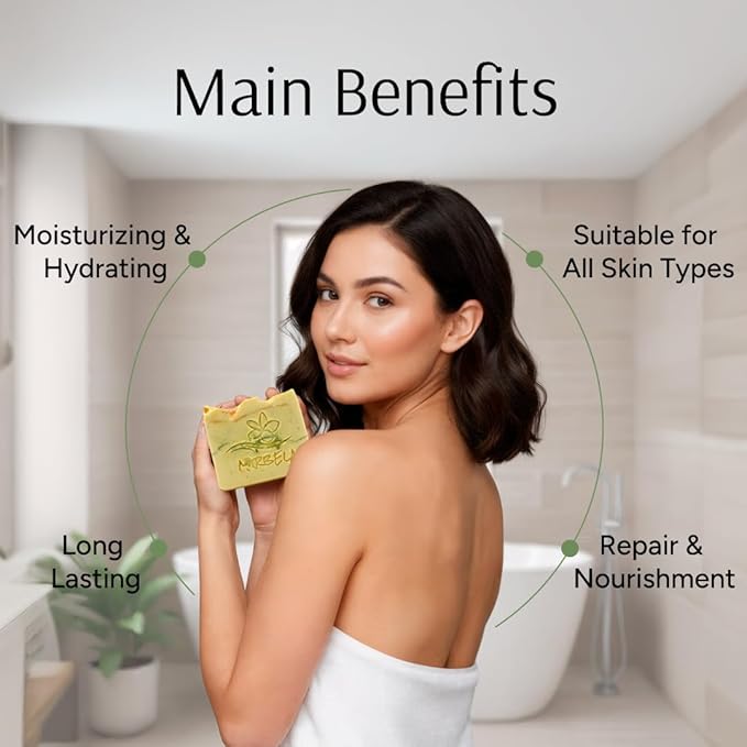 Marbela Cosmetics Perfectly Peeled Handmade Soap Bar - Made in USA, Vegan Friendly, Palm Oil Free, Natural Bar Soap - Gentle Face & Body Soap for Daily Skin Care, Moisturizing & Nourishing - 3.5 oz