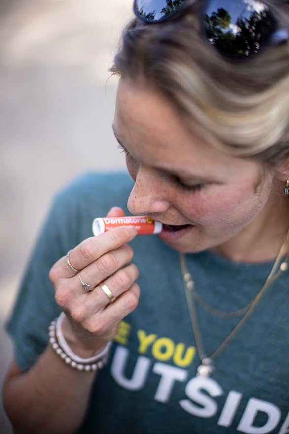 Dermatone Pomegranate Lip Balm Stocking Stuffer | Moisturizing | Aloe and Vitamin E | Soothe & Replenish Dry & Chapped Lips | SPF 30 | 3-pack (Pomegranate, 0.15oz sticks)