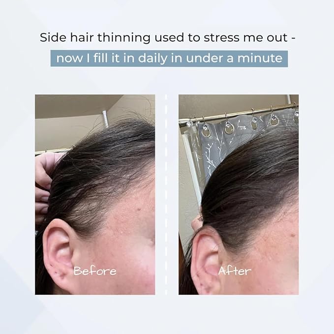 Rumi Cosmetiques HairMagic+ Root Touch Up Powder – Instant Gray Hair Coverage & Hairline Filler – Water-Resistant, Natural Finish, Nourishing Formula with Argan Oil & Vitamin E (Medium Brown)