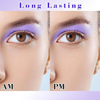 MEICOLY Light Purple Eyeshadow with Mirror,Matte Violet Lavender Eye Shadow Palette,Lilac Purple Powder Makeup,Single Eyeshadow for Women and Girls,Eye Makeup Eyelid Color