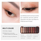 Rosy Brown Eyeshadow Palette for Mature Eyes – 9 Matte & Shimmer Shades in Taupe Nude, Dusty Rose, Copper Rose & Plum Brown, High Pigment & Blendable Daily Natural to Soft Smokey Looks