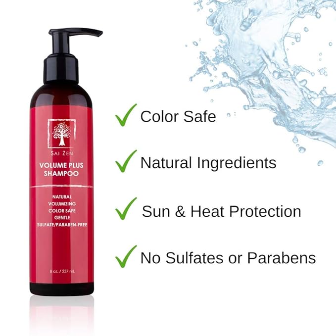 Volume Plus Shampoo | Anti-Thinning and Volumizing Formula | Made in USA |Sulfate and Paraben Free | All Hair Types, 8 oz.